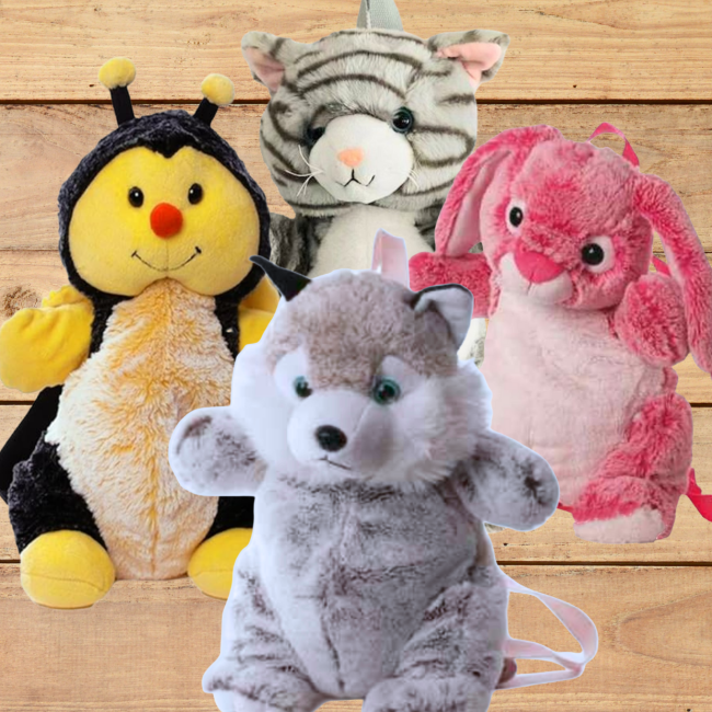 Rucksack aus Plüsch